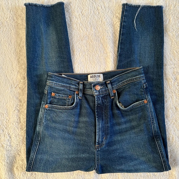 Agolde High Rise Straight Crop Jeans - Picture 2 of 6